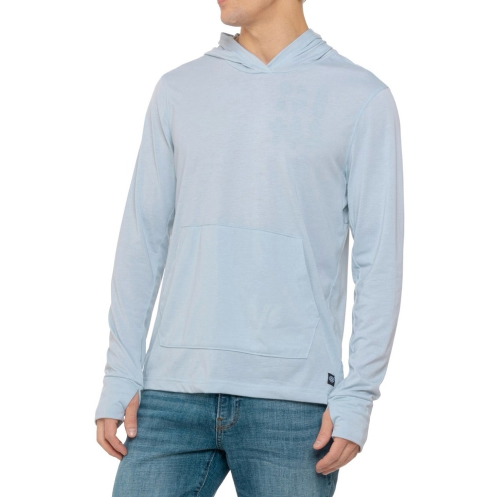 686 Everywhere DriRelease Tech Hoodie Tee BLUE FOG Lightweight Men's SMALL
